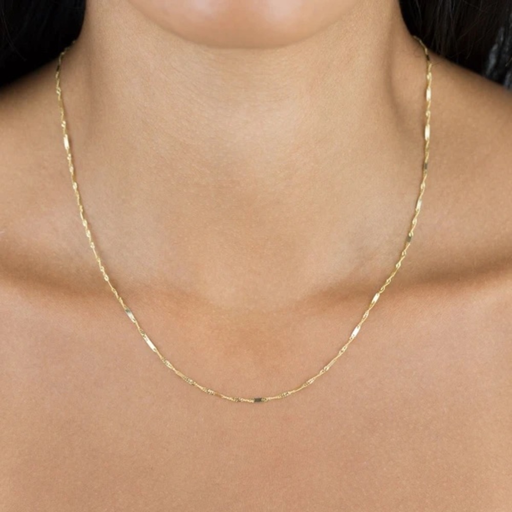 Solid 10k 20" chain necklace